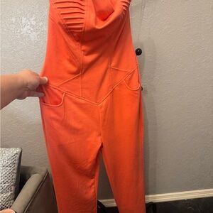 Y2K Arden B Vibrant Orange Jumpsuit